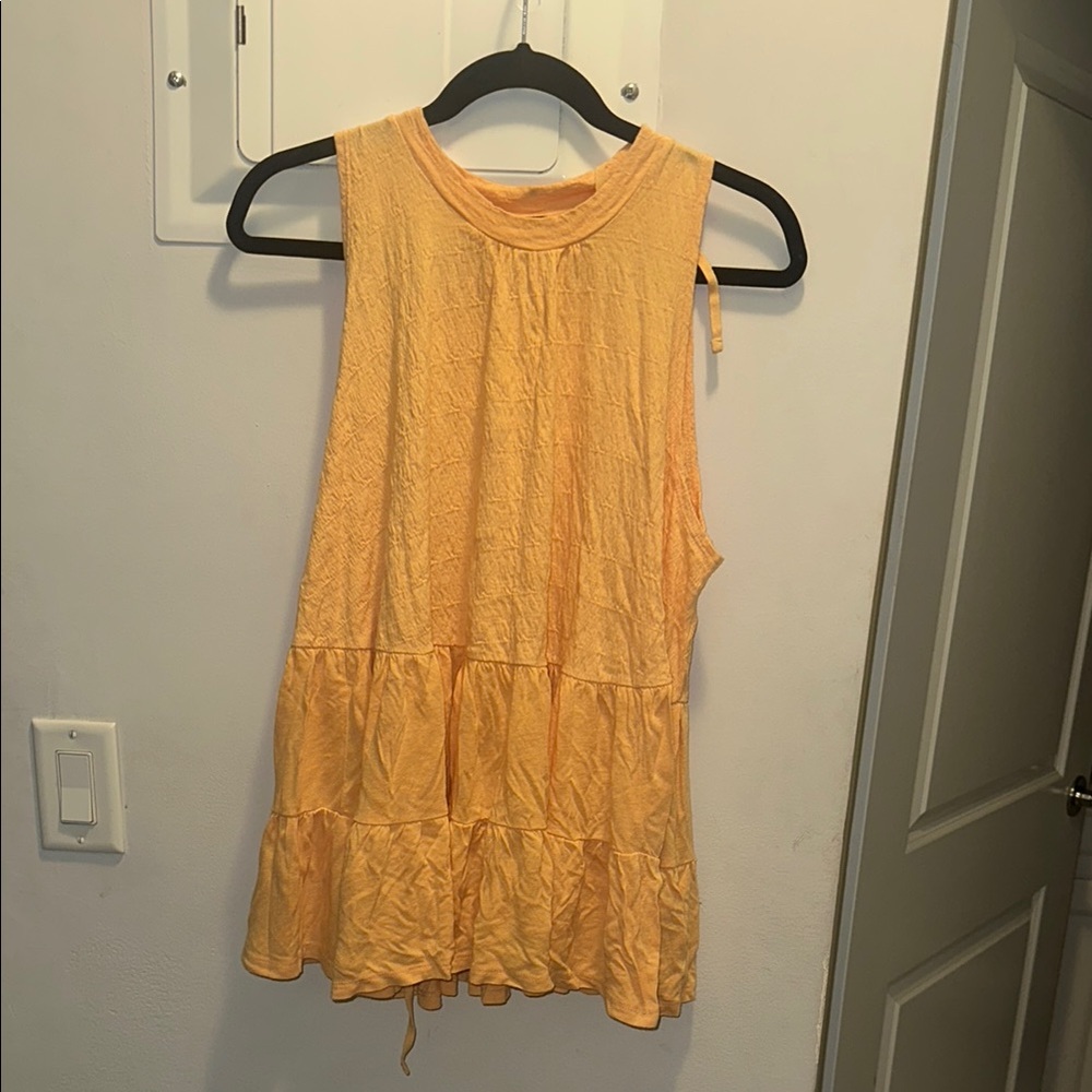 Free People Sleeveless Orange Top